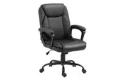 NEADER Ergonomic Office Chair Computer Study Executive Desk Armchair Home Work Reclining Adjustable Swivel Recliner PU Black