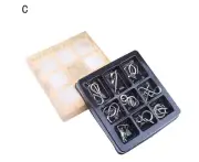 Centaurus Store9Pcs/Set Metal Puzzle Wire IQ Brain Teaser Game Montessori Chi...