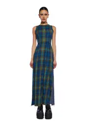 [Basic Pleasure Mode] Daria Checked Maxi Dress