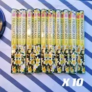 Fin Incense Sticks10 Hexagon Packets/ 200 Sticks -Frangipani- Free Postage