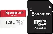 128GB Micro SDXC Memory Card, 4K Pro TF Card with Adapter, 160MB/s Read Speed, C10 U3 V30 A2, 4K UHD, for Smartphones, Nintendo-Switch, and Tablets