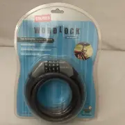 Word Combination lock 5.9 ft steel cable bicycles by Invention Quest #619710