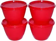 [Tupperware] Refrigerator Bowls Set of 4 Red