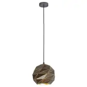 ORIGAMI Pendant Lamp Light Interior ES 60W Matte Grey Dome Small Iron OD220mm x H3215mm