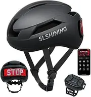 Bike Helmet, Smart App Program Bike Helmet with USB Rechargeable Light, Back Light Mountain for Adult&Men Women, with Turn Signals Remote Control