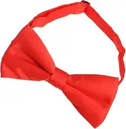 [FOMIYES] Pre Tied Bright Red Tuxedo Bowtie with Adjustable Formal Bow Tie for Weddings Graduations Celebrations Special Occasions Fits Neck Up
