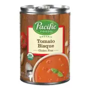 PACIFIC FOODS ORGANIC TOMATO BISQUE VEGETARIAN SOUP 16.3oz CAN - PACK OF 6
