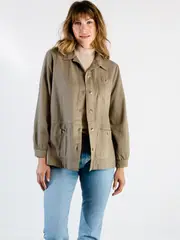 ABLE Phyllis Utility Shacket in Dusky Green at Nordstrom, Size Small
