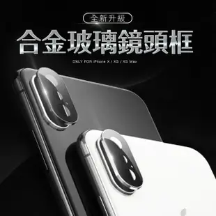 iPhone XS Max 電鍍金屬手機鏡頭框保護貼(XSMax鋼化膜 XSMax保護貼)