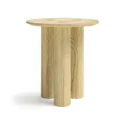 Pila Natural Round Solid Oak Side Table