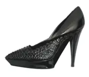 NEW $980 DONNA KARAN COLLECTION Calfskin Sequin Platform Shoes Italian 36 - US 6