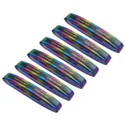 6Pcs 59" PU Racket Overgrip Grip Tape Non-Slip with Damping Ridge Rainbow Purple