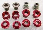 Truvativ Sram Chainring Bolt Kit 4X3 Aluminium/ Stainless, Red