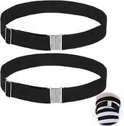 Piriuuo 2 Pcs Women's Thigh Garter Belt Adjustable Thigh Garters Belts Elastic Garter Belt with Buckle Plus Size Leg Harness
