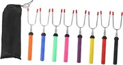 8pcs 360° Rotating Stainless Steel BBQ Forks Bag BBQ Gadgets for Family New Year Present