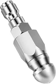 Sewer Jetter Nozzle for Pressure Washer with 1/4 Inch Quick Connect - for Drain Jetting Clog Remover,1 Front 6 Rear Jets