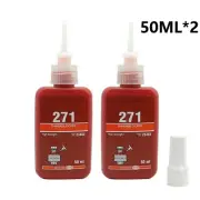 2X Nut Bolt Threadlocker 271 Permanent Heavy Duty Adhesive Glue 50ml HI-STRENGTH