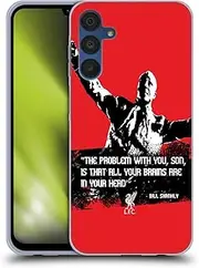 Head Case Designs Officially Licensed Liverpool Football Club Problem Medium Bill Shankly Quotes Gel Case [Military Grade Protection] Compatible with Samsung Galaxy A15