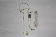 Beige Single Earhook Headset Microphone w/ 4 pin mini XLR for Audio Technica.