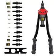 16" Hand Rivet Nut Setter Kit, Professional Long Handle Threaded Insert Tool ...
