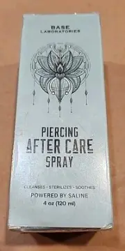 Base Laboratories Piercing After Care Spray 4 oz New Sealed Box Ex: 1/2026