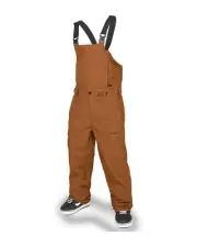 Volcom V.CO Sparta Bib Overall Men's Snow Pants, Caramel, Medium