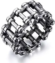 Bike Chain Ring Street Motorcycle Culture Titanium Steel Steampunk Band