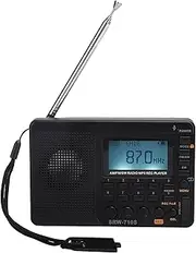 Portable FM AM SW Digital Radio with LED Display, MultiFunctionRecorder Audio Player with Memory Function, Large Memory Stereo Radio Support Memory Card
