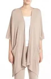 * NWT Natori, Beige Terry Modal Blend Jersey Lounge Cardigan