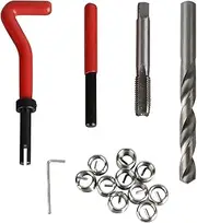 15 pcs Helicoil Thread Repair Insert Set, M9 x 1.25 x 13.5mm Compatible Auto Car Hand Tool Set