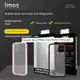 imos適用于蘋果iPhone12軍規認證系列防摔防指紋黑粉色透明手機殼