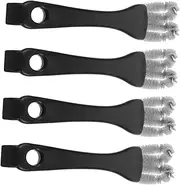 TEHAUX Barbecue Cleaning Brush Set 4pcs Reusable Grill Brush for Stove Outdoor Bbq Fireplace Sink Versatile Cleaning