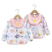 Catzon 2 Pcs Long Sleeve Baby Bibs Waterproof Smock for 6-42 Months-1