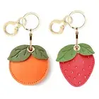 Leather Keychain Holder Case for Apple AirTag Cute Protective Air Tag Cover Keyc