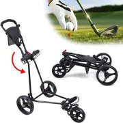 Golf Buggy Trolley Cart with 3 Removable Wheels – Foldable Push/Pull Design, ...