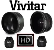 2Pc Kit Pro HD 2.2x Telephoto & Wide Angle Lens Set For Sony HDR-CX900 FDR-AX100
