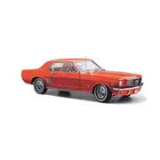 Classic Carlectables 1:18 Scale Ford 1966 Pony Mustang Signal Flare Red Model Car