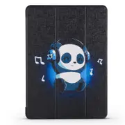 Music Panda Pattern Horizontal Flip Pu Leather Case For Ipad Mini4 With Three-Folding Holder and Honeycomb Tpu Cover