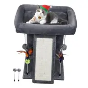 TWDEPART Cat Tree Tower with Cat Scratching Post for Indoor Cats, Activity Grey