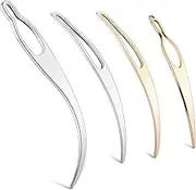4 Pieces Sisterlock Retighten Tool, Dreadlock Tool for Hair, Dreadlock Crochet Needle, Loc Needle for Dreads, Dread Crochet Needle for Hair Extensions Styling Tools Loc Maintenance (Gold, Silver)