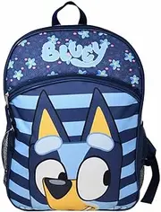 [Fast Forward] Bluey Kid's 16" Backpack - Floral Design, Blue, Large, Bluey
