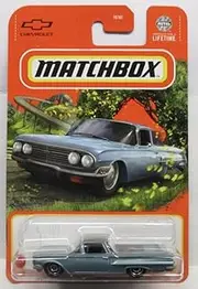 Matchbox 1960 Chevy El Camino Diecast Car, 1:64 Scale, Blue, 2/100