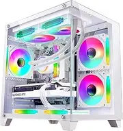 HOENGAGER Gaming PC - RTX 5070 12GB, Intel Core i5-12400F, 32GB DDR4 RAM, 1TB PCIe + 1TB SATA SSD, 11AC WiFi, 650 PSU, Windows 11 Pro - Desktop Computer