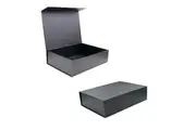 5 x Magnetic Lid Hard Gift Box Black Wrapping Hamper Packaging Small