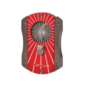 Lotus Deception Techni-Color Cigar Cutter Red Twin Blade Compact Cut408TC