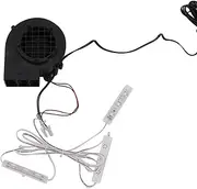 Inflatable Fan Blower Replacement with 3 LED Light Strings, Air Blower for Inflatables, Electric Air Mattress Pump for Halloween, Christmas, Yard, Outdoor Holiday Yard Decoration