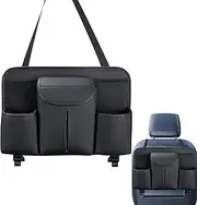 Vehicle Back Seat Organizer | Vehicle Tissue Storage Box,Automobile Interior Accessories, Multifunctional Headrest Dangling Pouch For Paper Towel, Drinks, Snacks