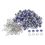 Grommets Kit 200set-4.5mm 3/16" Hole Metal Eyelets Grommet Tool,Dark Blue