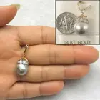 14k Yellow Gold & 6-Diamond Silver-Tone Baroque Pearl Pendant