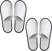 GXGM 2 Pairs of Pantoufles Jetables Chaussons Invités Confortables Doux Antidérapants Lavables for Hotel Spa Fêtes Réutilisables à Court Terme, multicoloured, A
